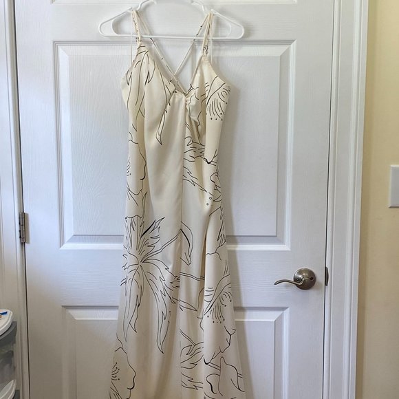 Banana Republic Factory Twist-Front Maxi Slip Dress, Color: Stonewashed, Size S - Picture 1 of 8